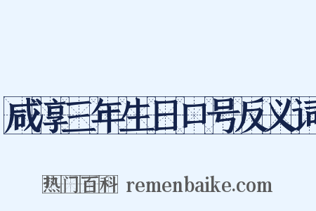 咸淳三年生日口号反义词是什么意思的图片